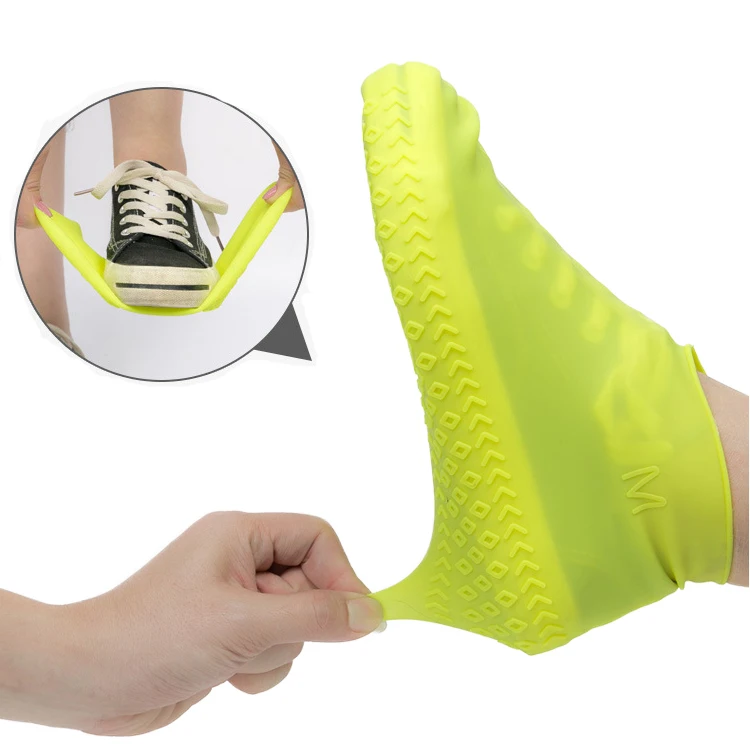 

wholesale Slip-resistant Waterproof anti slip silicone rain shoes cover rubber shoe cover silicon shoes cover, Customized