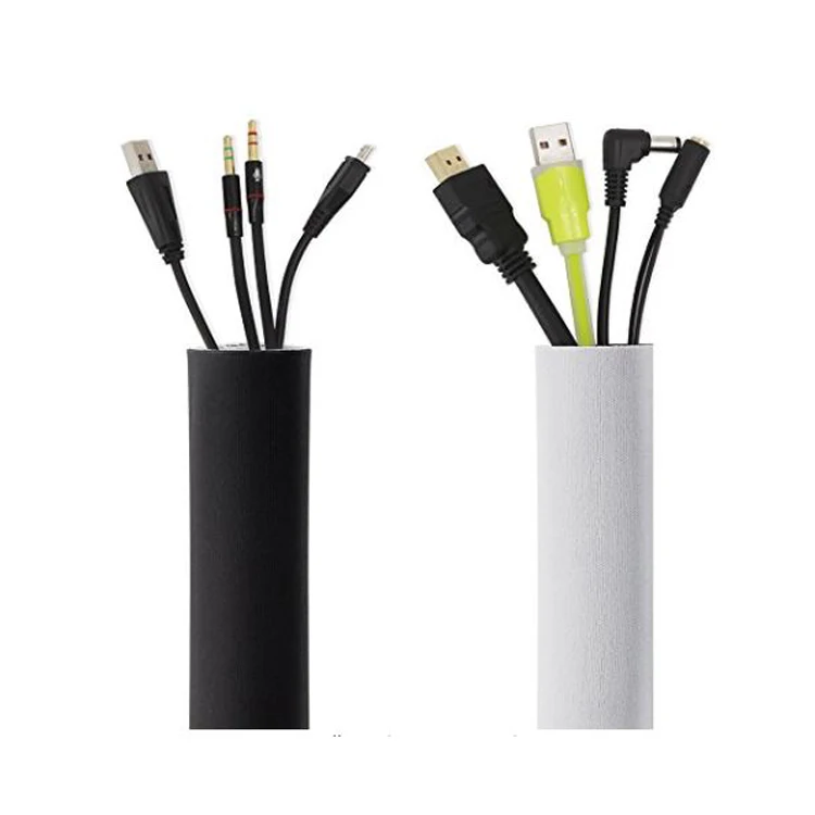 
Hot Selling Wholesale Flexible Dustproof Neoprene With Zipper Cable Sleeves Neoprene Cable Wire Management Sleeve 