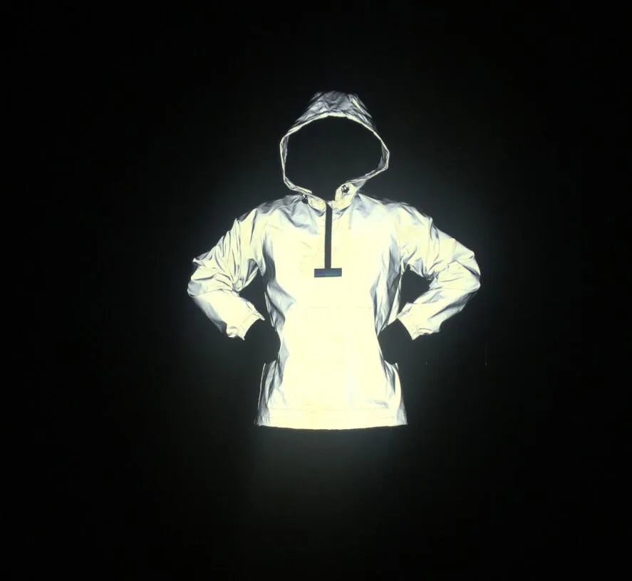 

Wholesale Mens Blank Reflective Pullover Windbreaker Jacket