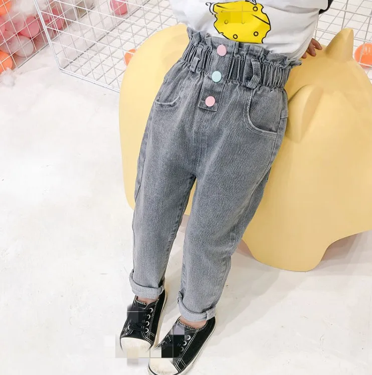 

Children Jeans High Street Boys Pants Fashion Kids Trousers Elastic Waist Stretch Jeans Unisex Kids Casual Pant Jeans