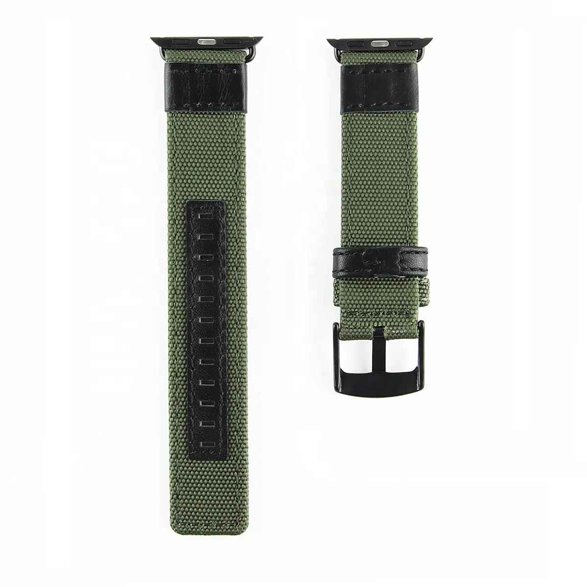 

Large stock Leather Nylon watch Strap Band Compatible for Apple IWatch Band 38mm 40mm 42mm 44mm, Customized