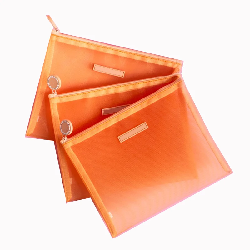 

Nylon transparent mesh travel pouch with different color options, Custom