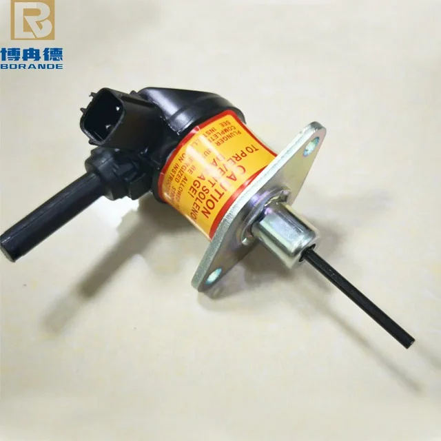 Kubota V2203 V2403-M 12V 24V Stop Solenoid Valve 1A021-60010 1A021-60013 1A021-60015 1A021-60016 1A021-60017