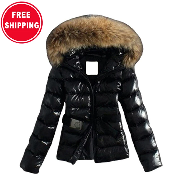

Free Shipping raccoon women's coats PU wholesale Down Coats women coats jackets to Keep warm