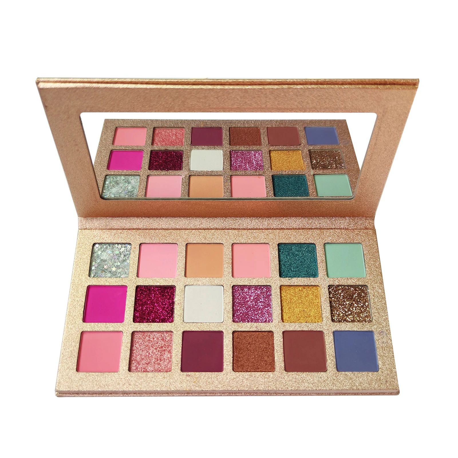

18 color eyeshadow palette makeup cosmetics private label no logo eyeshadow palette, 35 colors