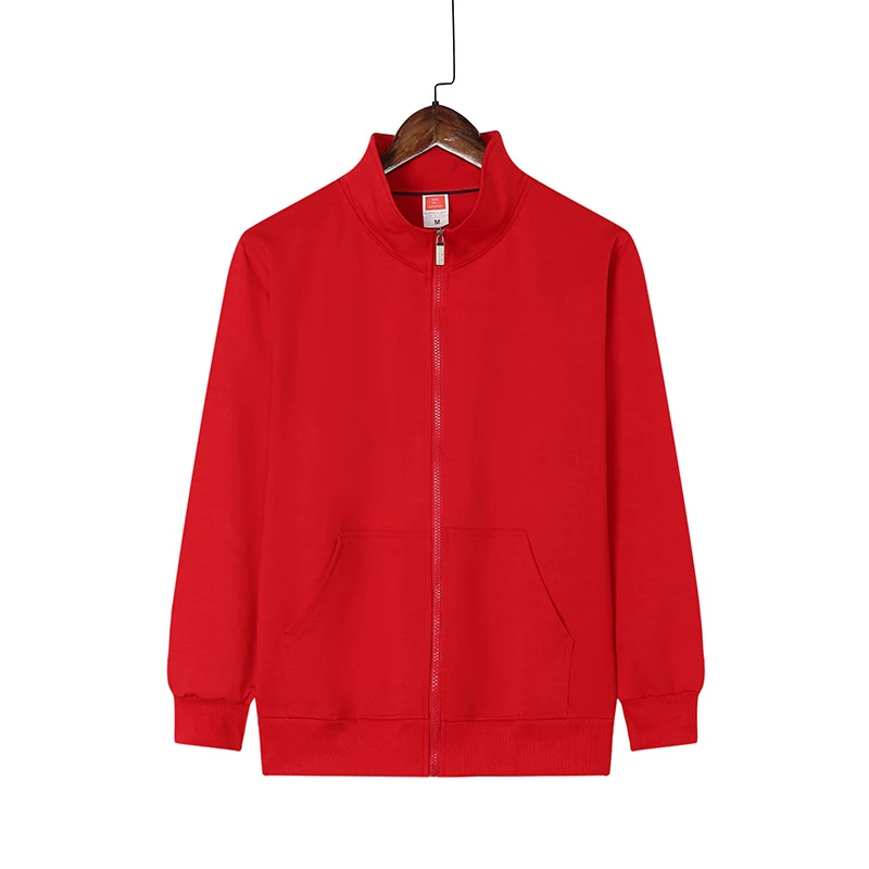 

2021 100% polyester Terry zipper Jacket hoodie custom print Long Sleeve, Customized colors