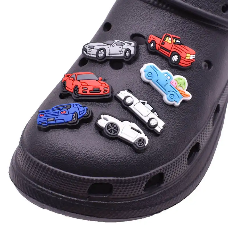 

Custom Pickup Trucks Small Car Bottles Croc Shoe Charms Rainbow Decoration Croc Charms Christmas Gifts For Kids Pvc Shoe Charms