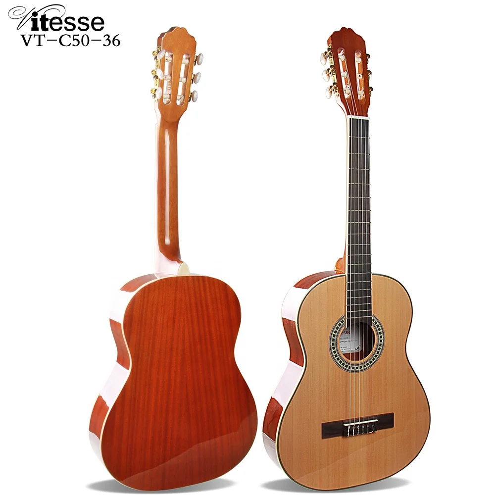 

VT-C50-36 Hot Selling Vitesse Guitar Solid Wood Thin Cheap 36 Inch Spruce Classical Guitar Manufacturer China