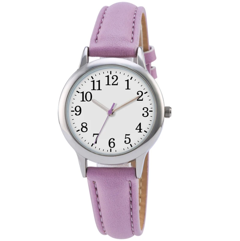 

Japan Movement Women Leather Strap Wristwatch Arabic Numerals Watches Ladies Quartz Watch Girls Timepiece