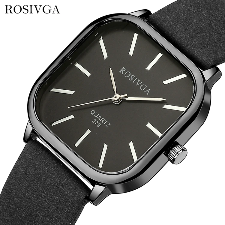 

WoMaGe 379 Watches Men Ladies Quartz Oem Odm Leather Band Black Wrist Watch, 5 colors option