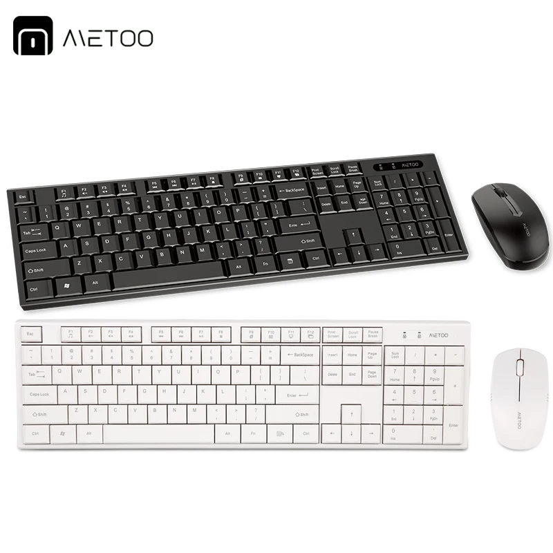 

Metoo C20 Cheapest shenzhen factory 2.4Ghz Wireless RU Version laptop and desktop computer office keyboard and mouse combo kits