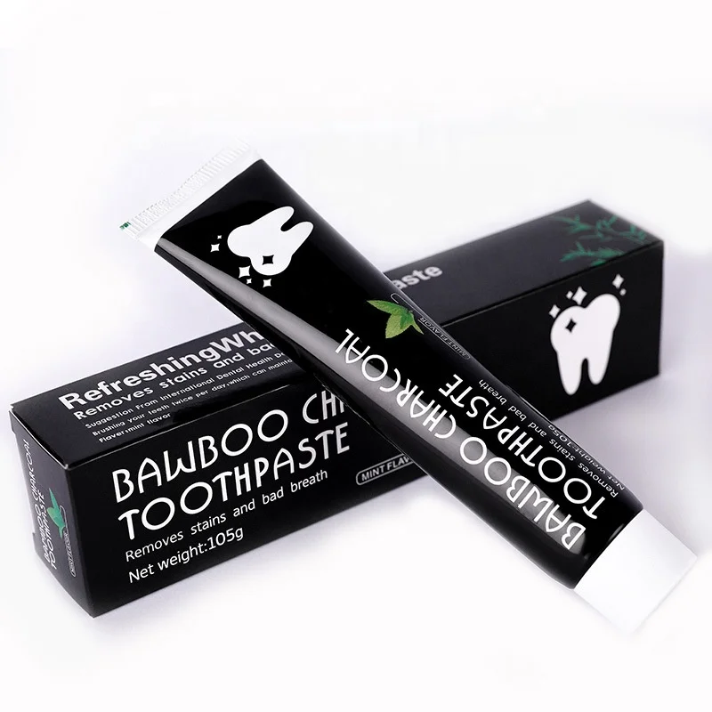 

High Quality Adult activated bamboo charcoal Best Natural Oral Care Products toothpaste Tooth whitening toothpaste, Black