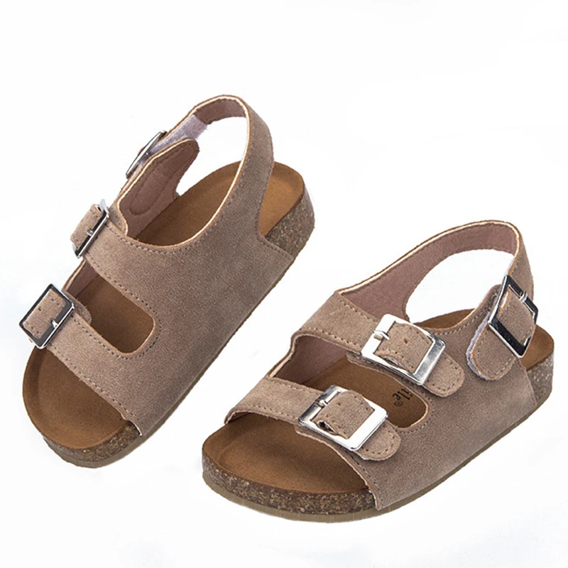 

Wholesale Top Quality Kids Sandals TPR Cork Wood Boys and Girls Beach Sandals Eleven Colors