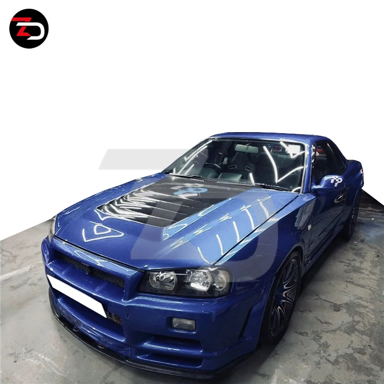 Factory Price Zd Style Engine Hood With Vents Body Kit For Skyline Gtr R34 Carbon Fiber Bonnet Buy Gtr R34 Carbon Bonnet Gtr R34 Hood Gtr R34 Body Kit Product On Alibaba Com