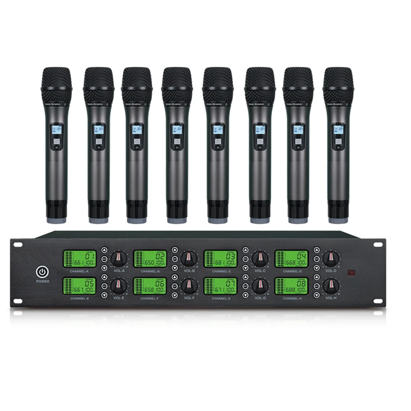 

High quality 8CH UHF handheld Lavalier conference wirless microphone wireless mic system