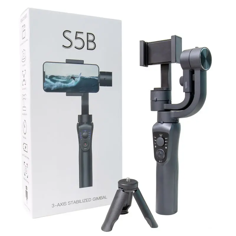 

S5B Face Tracking 3 Axis Gimbal Stabilizer 360 Rotation Selfie Stick Tripod Handheld Stabilizer for Vlog Video Live Streaming