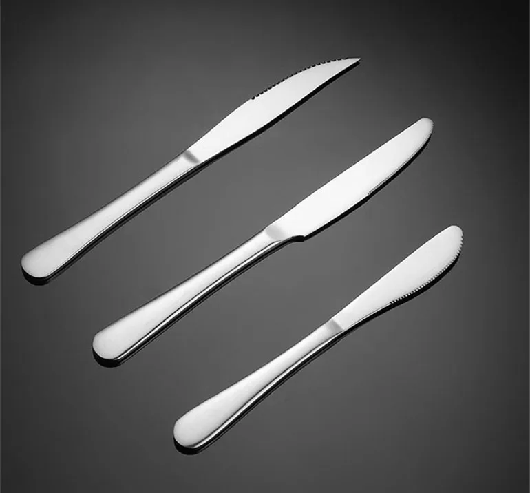 

Cheap 410 Knife Set Fork Flatware Cutlery Stainless Steel Knifes for Restaurant, As pictures