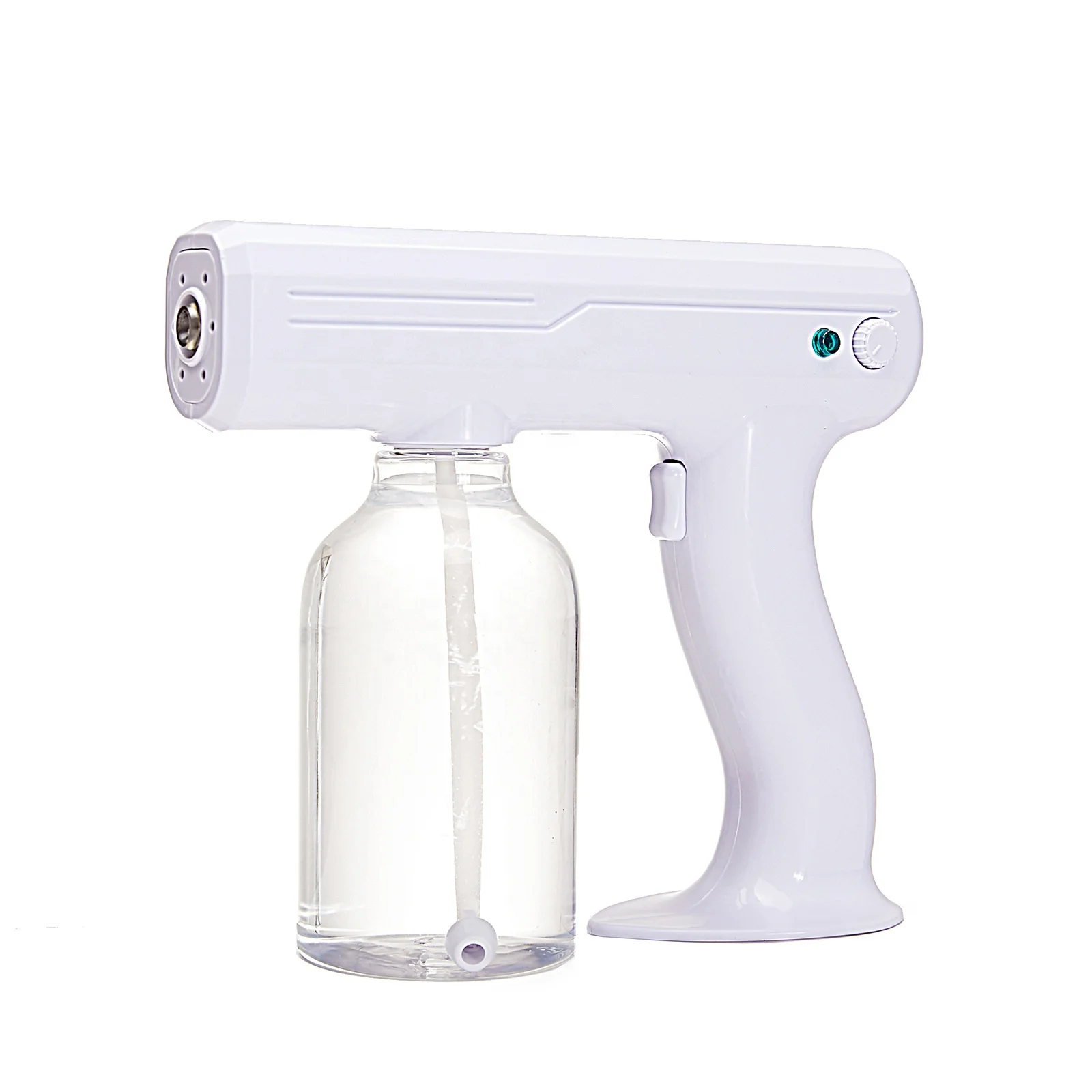 

Rechargeable Automatic Alcohol Disinfection Fogging Machine Sprayer, Electrostatic Fogger Nanomist Sprayer Gun Disinfection, White
