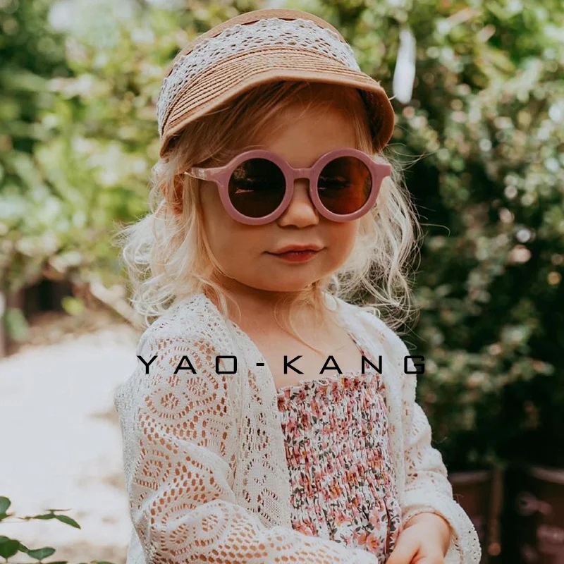 

Kids Round Retro Glasses UV Children Fashion Sunglasses A04, Photo show