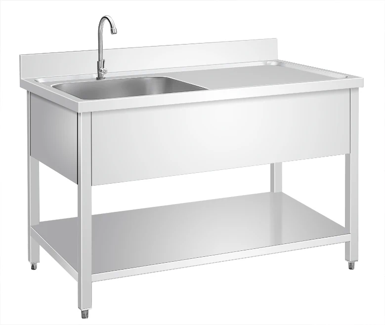 Single Bowl Commercial Outdoor Sink Table Factory/freestanding