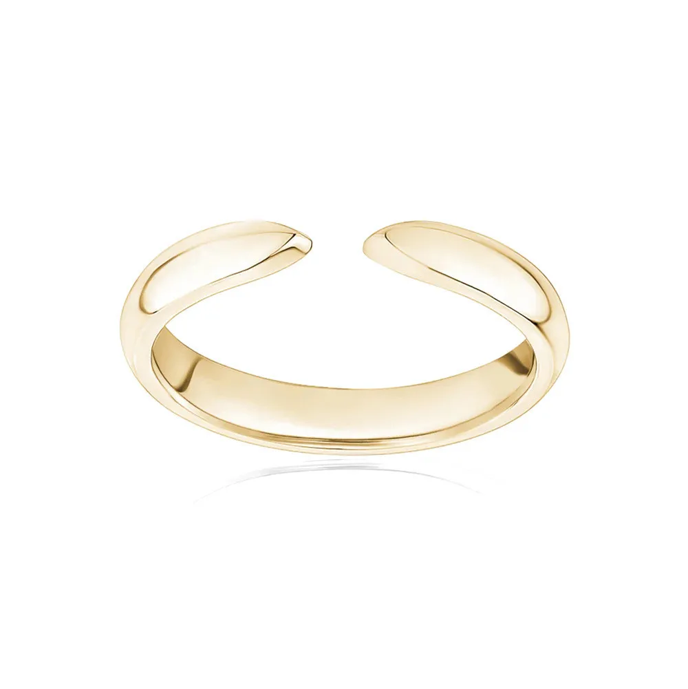 

minimalist jewelry 925 sterling silver plain simple wide gold plated open rings for women