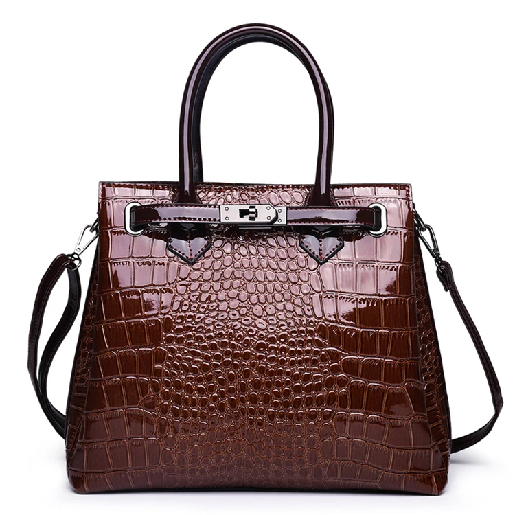 

wholesale croc embossed leather luxury bags women handbags, Customizable