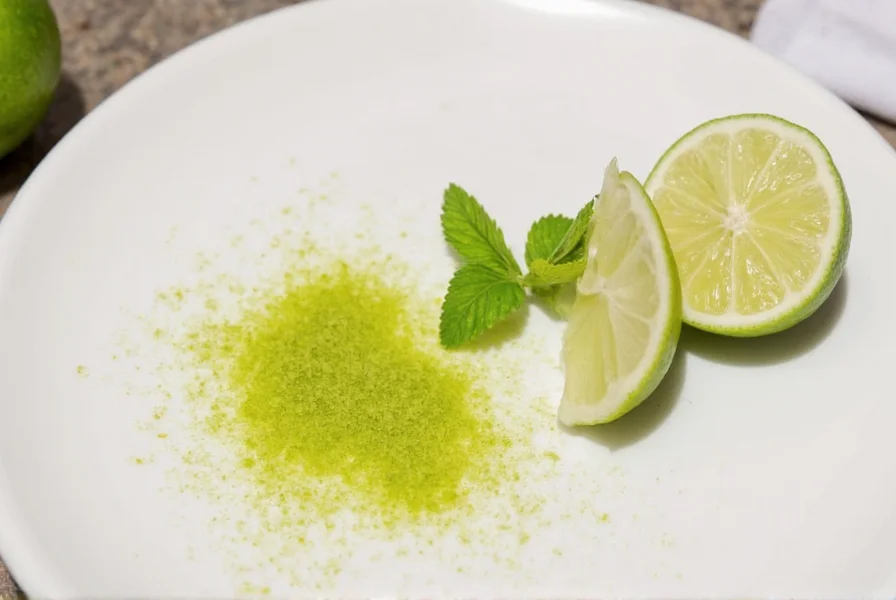 Platter with lime zest and garnishes
