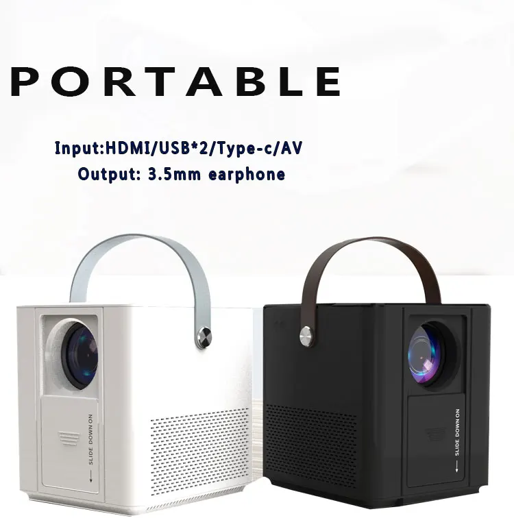 
Factory supply LCD smart projector 60-180inch projection 1280*720P LED projector Android 1+8G video home cinema 