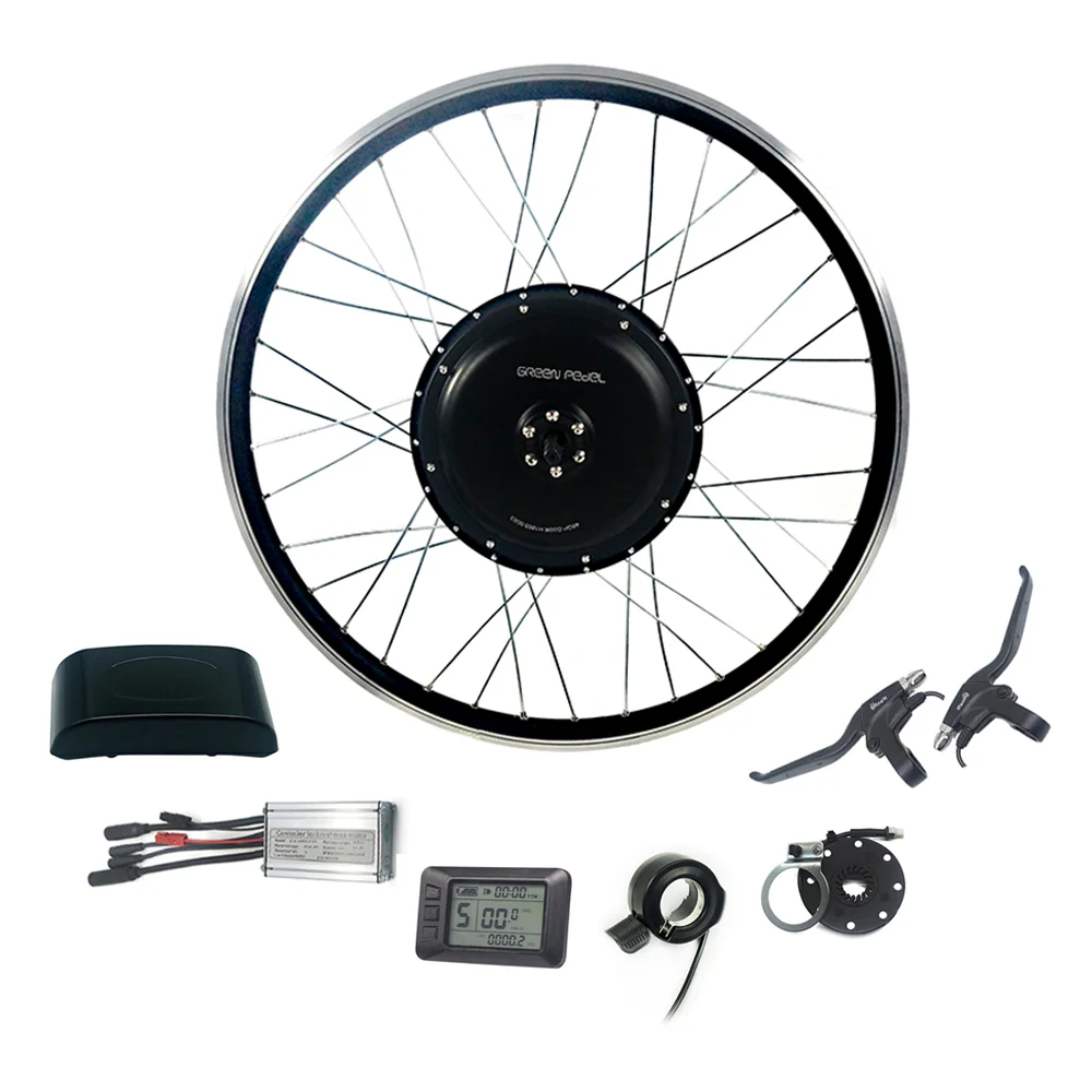 

Greenpedel 26 inch rear wheel e bike 48v 1000w brushless motor electric bicycle conversion kit china