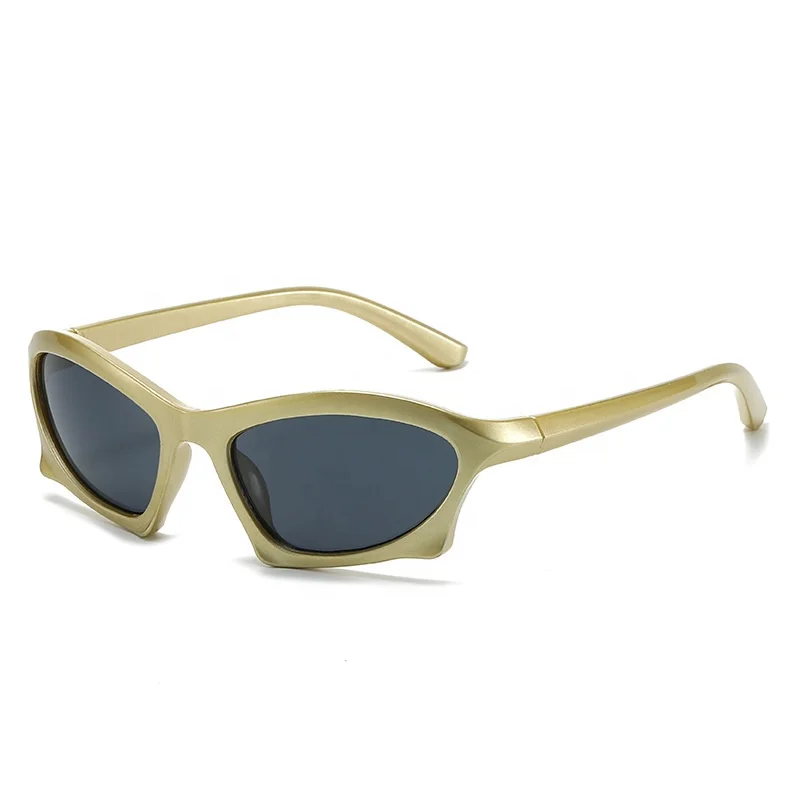 

New Hip HopTrendy Sunglasses Irregular Steampunk Eyewear Outdoor Sports Sunglasses Gafas De Sol Retro Geometric Sunglasses