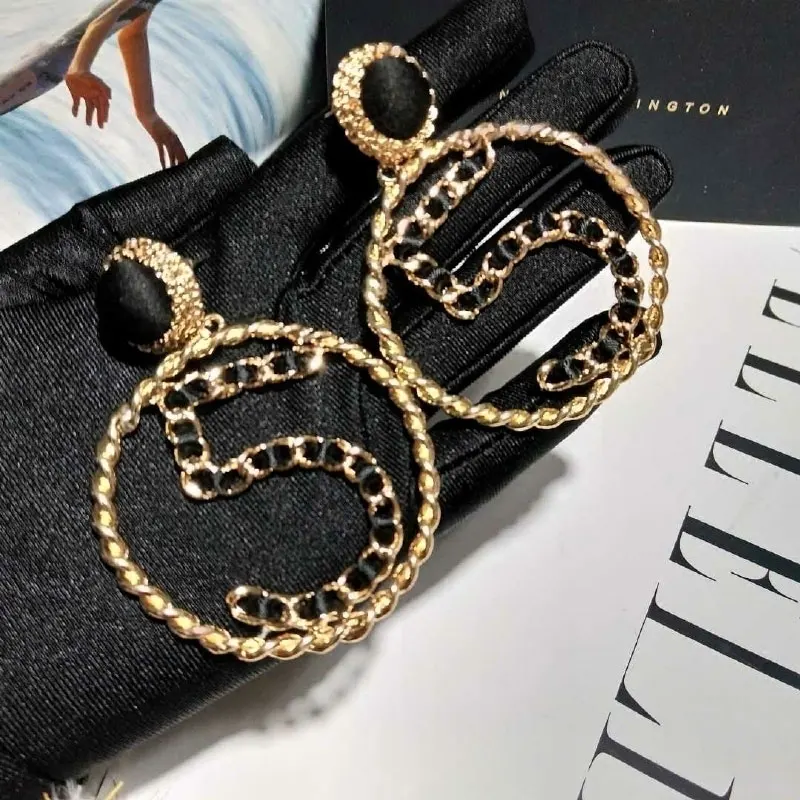 

Fashion Famous Luxury Logo Brand C 5 Earring Women Designers pearls Letter 5 Long Charm G C Dangle Earrings Brincos For Woman