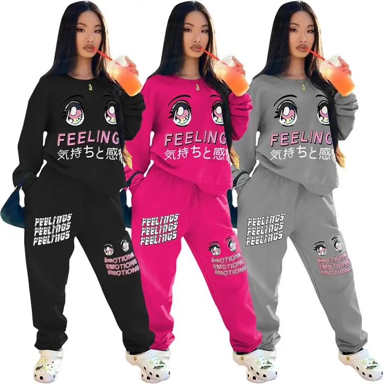 

Best Design Top Fashion 2020 Japan Streetwear Girl Womens Tracksuits 2 Piece Set Fall Sets Women Two Piece Pants Outfit