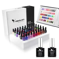 

VENALISA Gel Polish VIP Set 60pcs/kit Manicure Nail Art Salon UV Gel Peel Off Base Coat Long Wear Nowipe Topcoat Kit