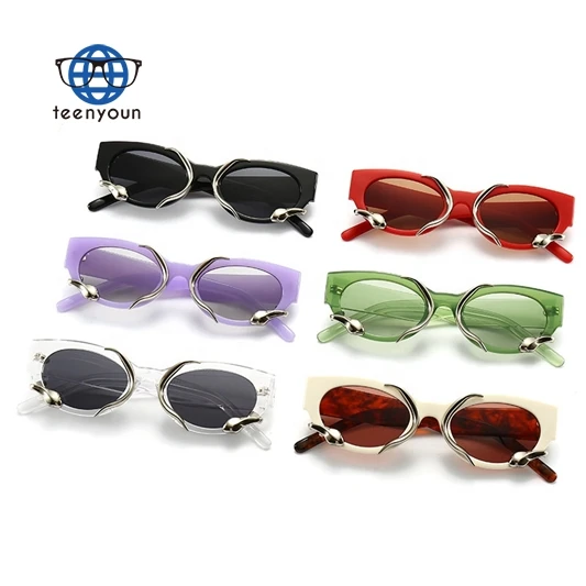 

Teenyoun Fashion Accessories Eyewear Lentes De Sol Custom Logo Snake Frame Sunglasses 2023 New Small Oval