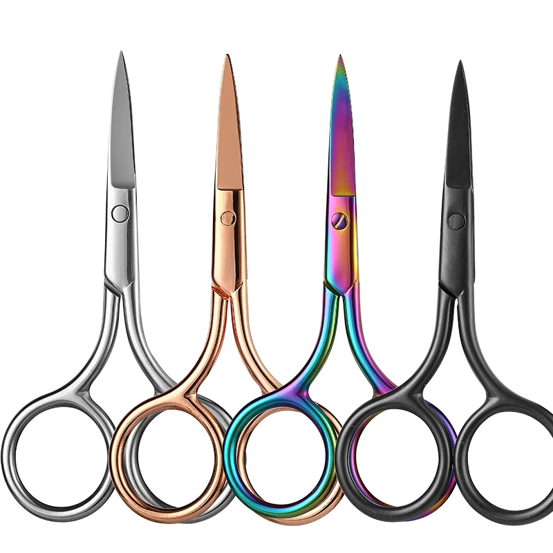 

High-quality small beauty tools hair cutting scissors bulk stainless steel eyebrow scissors eyelash scissors