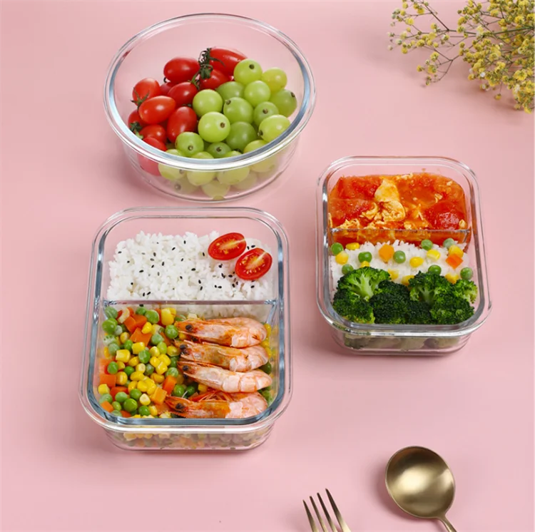 

BPA-Free Leak Proof Airtight Glass Food Storage Containers Lunch Box, Colorful