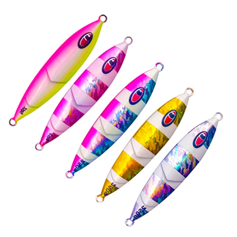 

New Arrival 80g 120g 150g 200g 250g Fishing Bait Casting Lure Deep Sea Jig Fishing Tackle Lead Fishing Lure With Hooks, 5 colors