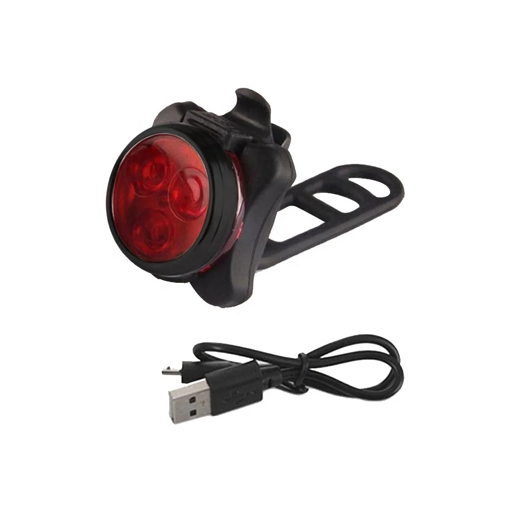 

High Quality Bright Cycling Bicycle Bike 3 LED Head Front light 4 modes USB Rechargeable Tail Clip Light Lamp Waterproof, Picture