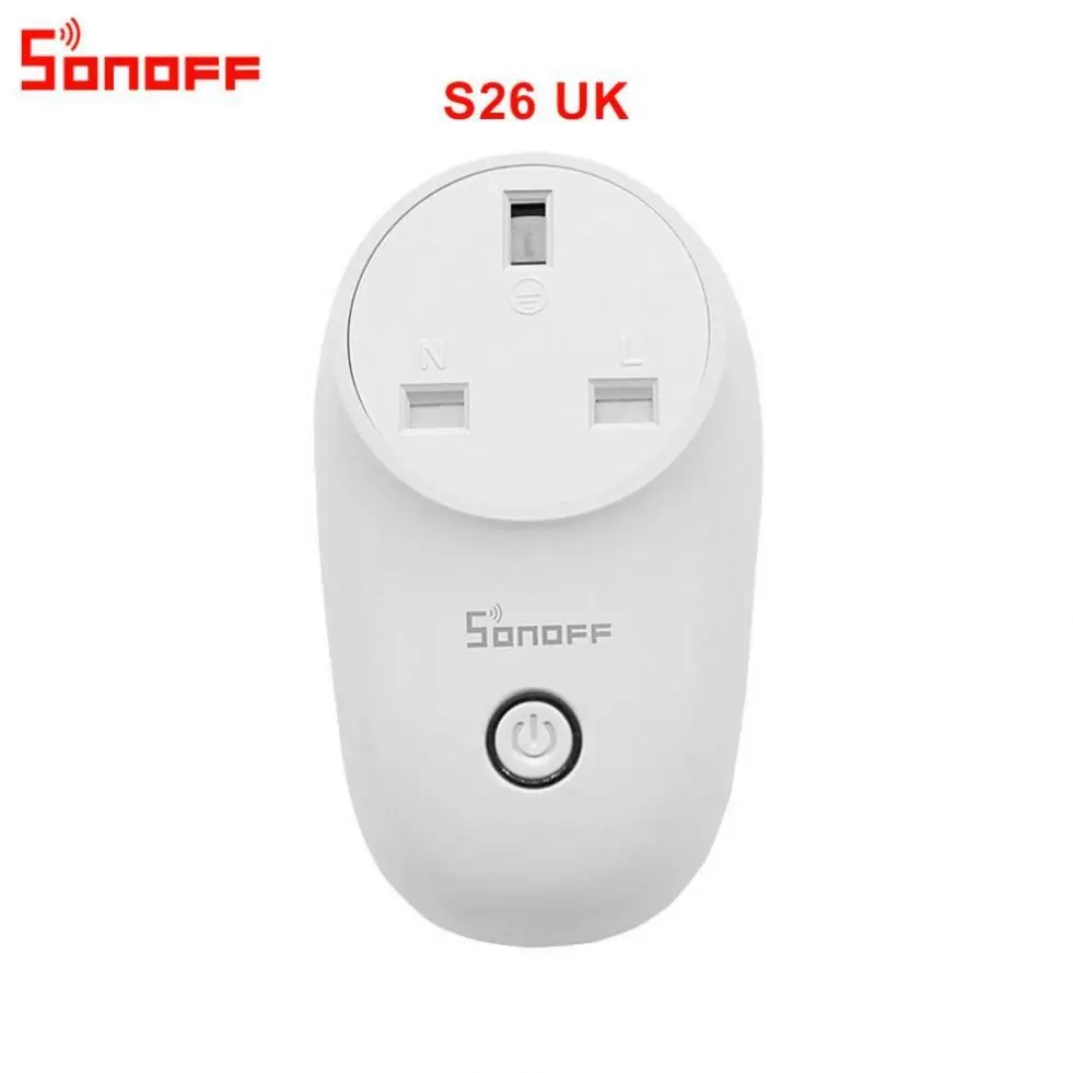 SONOFF S26 UK eWelink Remote Control 10A 2200W Amazon Alexa Wifi Socket Wireless electric power outlet wifi smart socket plug