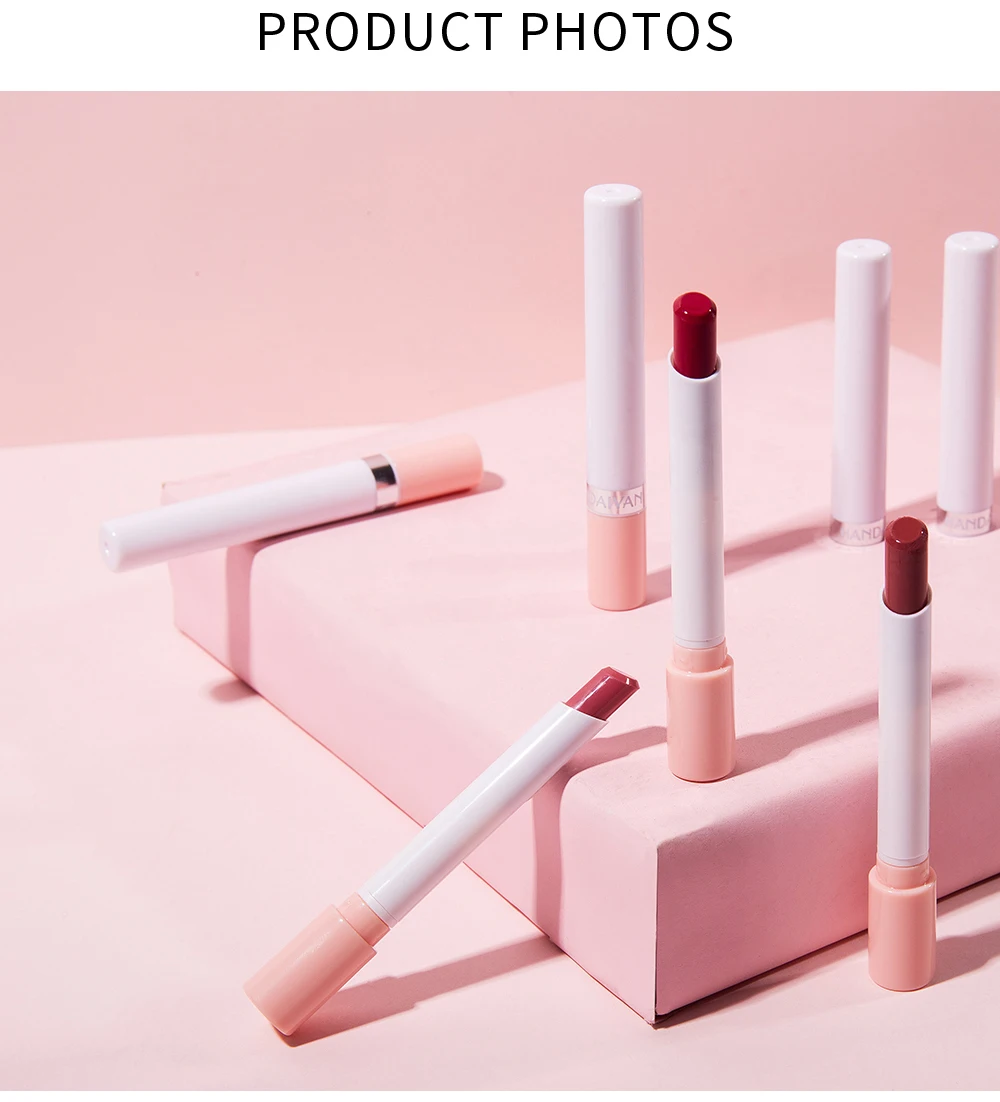 HANDAIYAN 4 Colors Cigarette Lipstick Set Waterproof Long Lasting Silky Smooth Matte Mist Lip Sticks Tube Beauty Tools