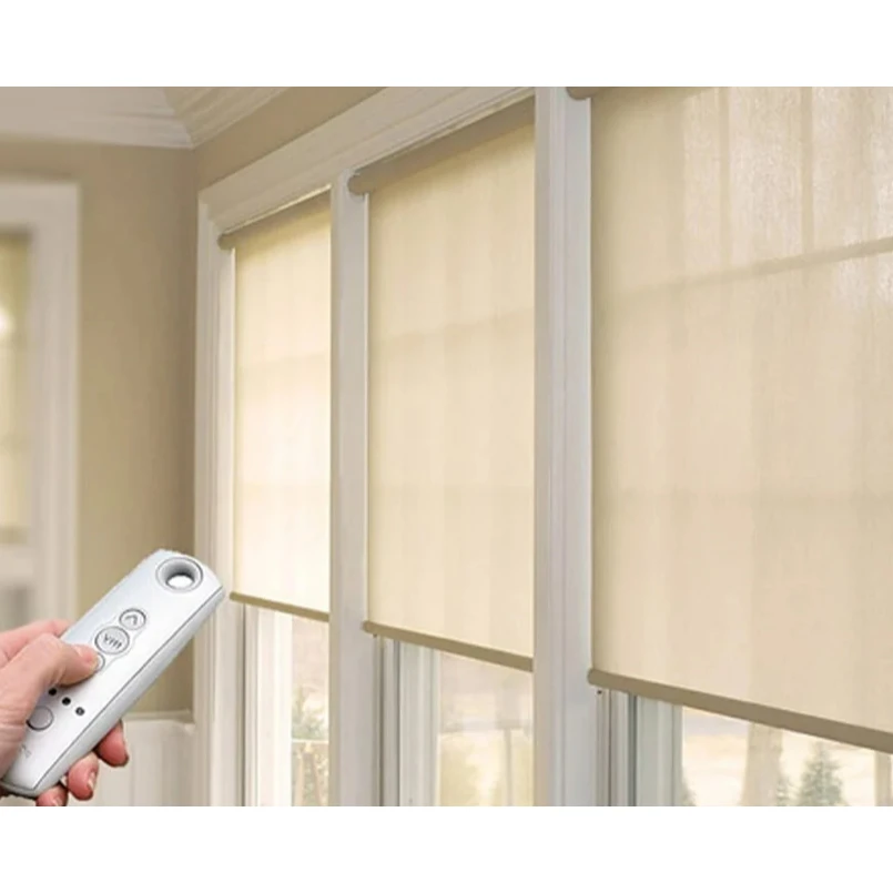 Smart Tuya Wifi Battery Motor Electric Blackout Window Roller Shade Curtain Remote Control Automatic Motorized Roller Blinds