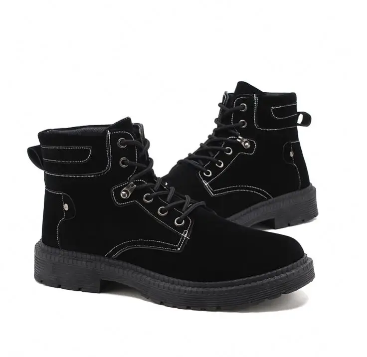 

Fashion Good Quality Genuine Leather Anti-slip Rubber Unisex Boots Men Ankle Boots, Yellow