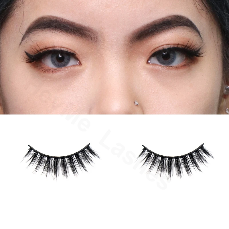 

Private Label Curly Soft Natural 15mm 25mm 3D Silk Faux Mink Eyelashes
