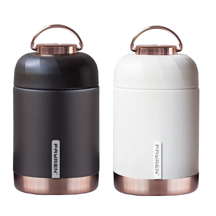 

FAYREN High Quality Stainless Steel Soup Pot Vacuum Thermos Insulated Flask Food Pot With Wide Mouth, Customized colors acceptable