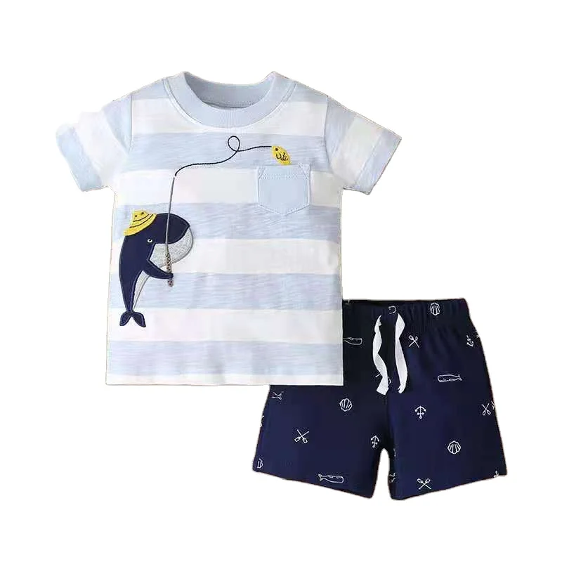 

Kids Clothes Summer Cotton Linen Boys Sets T Shirt + ShortsKid Cotton Children Sets Children Clothing
