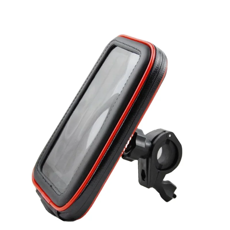 

Upgraded version cycling bag anti fall mountain bicycle phone holder bag, Black + red