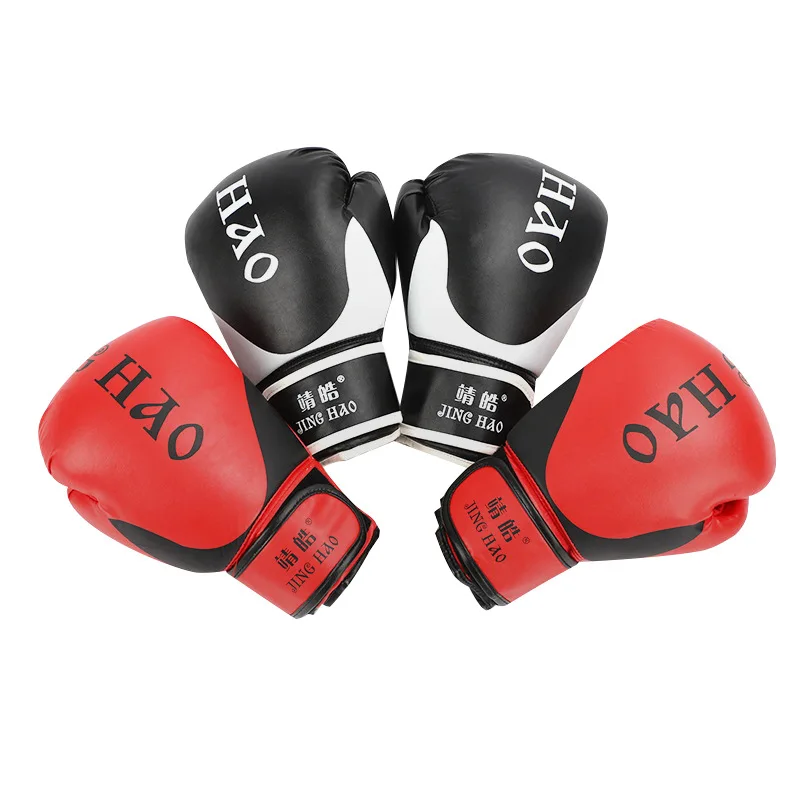 

Wholesale personalised boxing gloves custom logo 6oz 8oz 10oz12oz 16oz printed boxing training gloves, Black and red