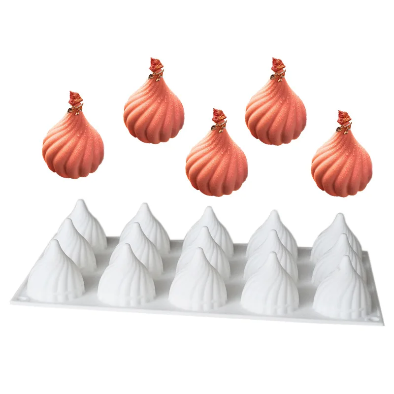 

15 cup small onion Silicone cake mold for Mousse jelly chocolate molds candle molds, White