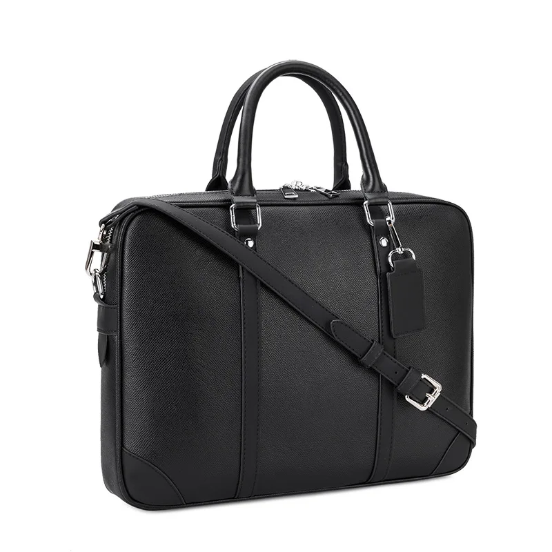 

Fashion Briefcase Business designer Handbag unisex Women men Brands Bags Duffle Laptop Bag, Black