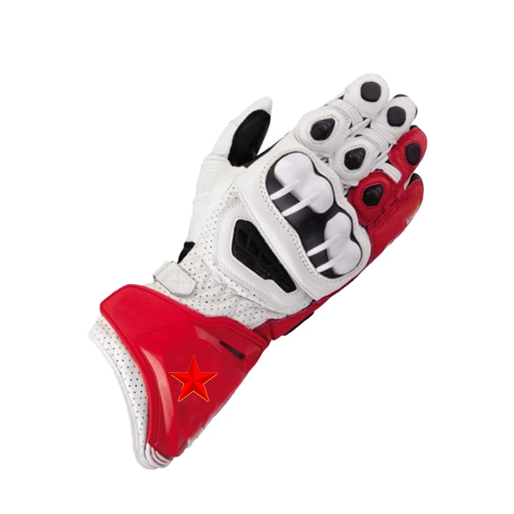 

New White Black Off-Road Racing Glove Wearable Motogp Knight Long Gloves Racing Street Moto Pro Biker Riding Gloves Wildmx